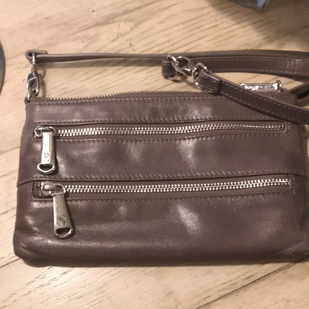 HOBO Vintage Hide Grey Crossbody Bag